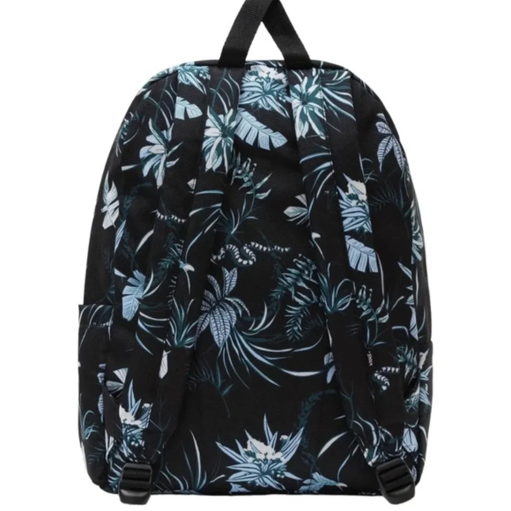 🎒SCHOOL SALE🎒Vans Old Skool H2O Backpack Black Flower Laptop Bag VN0A5E2S0ZB